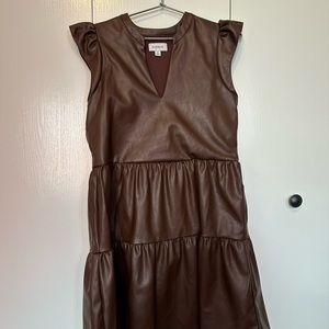 Evereve | Ella Shift Dress vegan leather size S